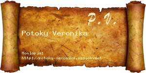 Potoky Veronika névjegykártya